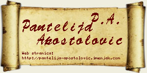 Pantelija Apostolović vizit kartica